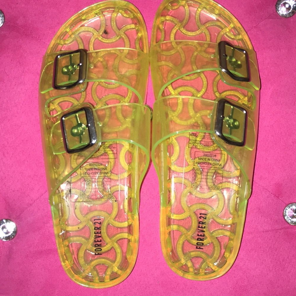 Neon Forever 21 sandals